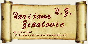 Marijana Zipalović vizit kartica